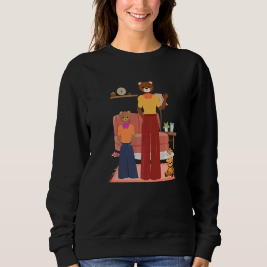 Sweatshirt Bear People Mixed Family Home Cuddly Teddy Bears (Devant)
