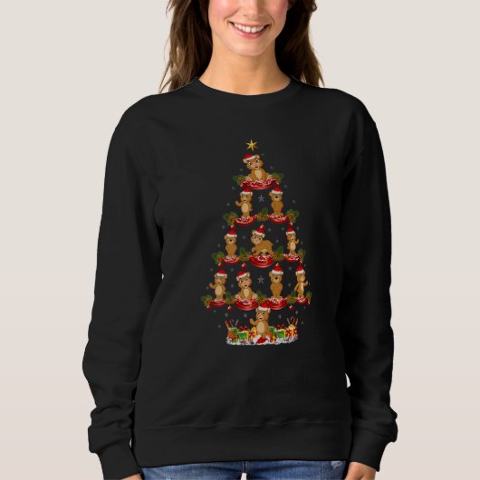 Sweatshirt Bear Xmas Holiday Santa Bear Christmas Tree (Devant)