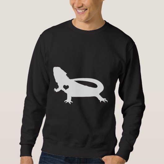 Sweatshirt Beardie I Love My Bearded Dragon (Devant)