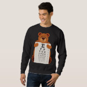 Sweatshirt Bears Baby Bear Holding Eye Chart Artistic Opticia (Devant entier)
