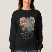 Sweatshirt Bears Balloons Big Sis Can Bearly Wait Gender Reve (Devant)