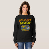 Sweatshirt Beast Beast Activated Workout Gym Mode (Devant entier)