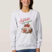 Sweatshirt Beau gâteau sucré Vintage Noël (Devant)