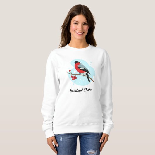 Sweatshirt Beau hiver Bullfinch (Devant entier)