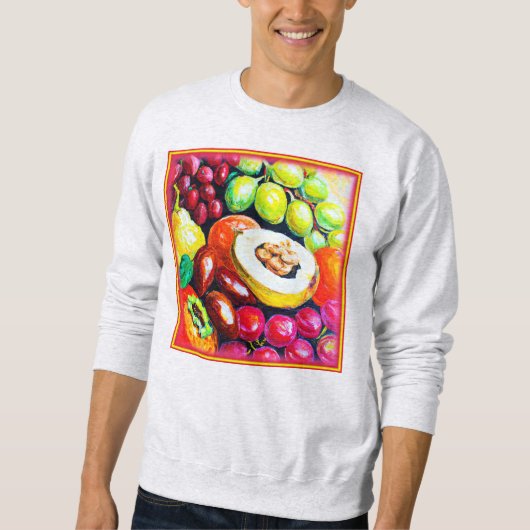 Sweatshirt Beau Mélange de peinture de fruits de raisin. Comm (Devant)