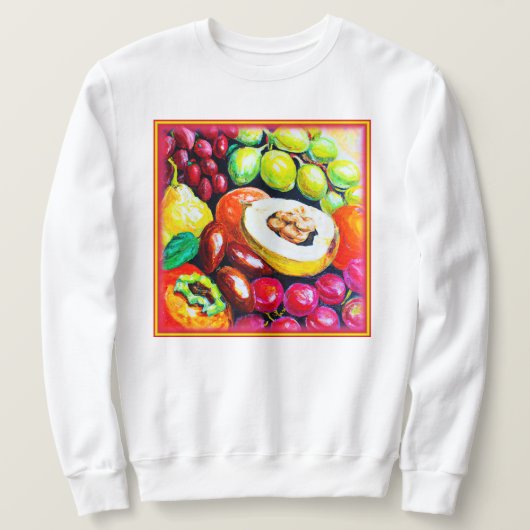 Sweatshirt Beau Mélange de peinture de fruits de raisin. Comm (Design devant)