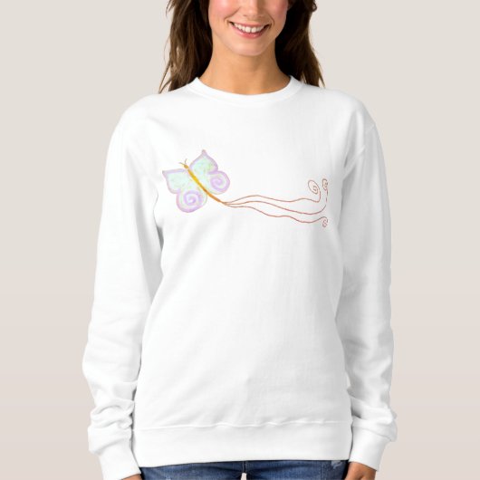 Sweatshirt Beau papillon Abstrait Wearable Art (Devant)