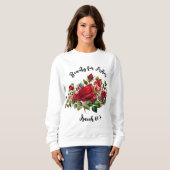 Sweatshirt Beauté pour les cendres, Roses florales (Devant entier)