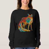 Sweatshirt Beautiful Artistic Fox Animal (Devant)