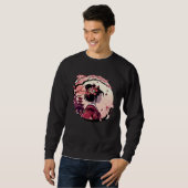 Sweatshirt Beautiful geisha lady cherry blossom flowers pagod (Devant entier)