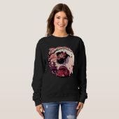 Sweatshirt Beautiful geisha lady cherry blossom flowers pagod (Devant entier)