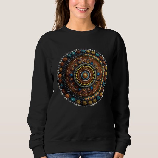 Sweatshirt Beautiful Geometric Dot Mandala (Devant)