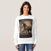 Sweatshirt Beautiful horse throw pillow (Devant entier)