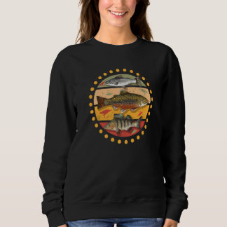 Sweatshirt Beautiful motif with different fishes for anglers