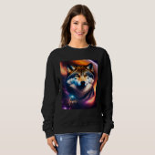 Sweatshirt Beautiful Vibrant Wolf Nature s Beauty  4 (Devant entier)
