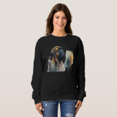 Sweatshirt Beautiful Watercolor Mastiff Portrait (Devant entier)