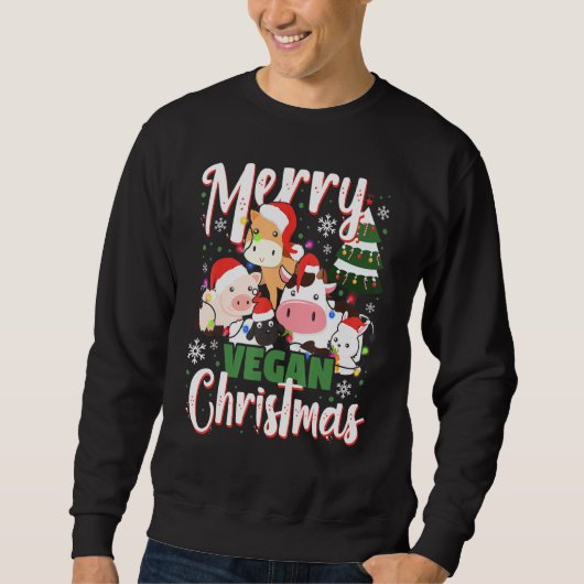 Sweatshirt Beaux et Beaux Animaux Vous Souhaitant Un Joyeux V (Devant)
