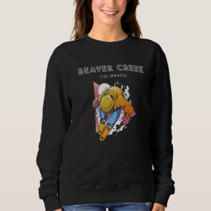 Sweatshirt Beaver Creek New Colorado USA Retro Ski