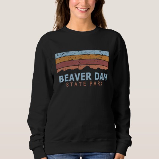 Sweatshirt Beaver Dam State Park Illinois Retro Cool (Devant)
