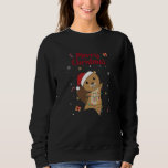 Sweatshirt Beaver Joyeux Noël Animaux d'hiver Beavers<br><div class="desc">Le castor à Noël avec des lumières féeriques. Animaux amusants avec des cadeaux et de la neige pour les vacances. Aussi drôle pour Noël en juillet. Les castors sont de mignons animaux et parfaits pour Noël.</div>