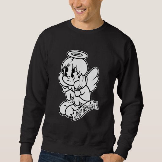 Sweatshirt Bébé Ange pleure (Devant)