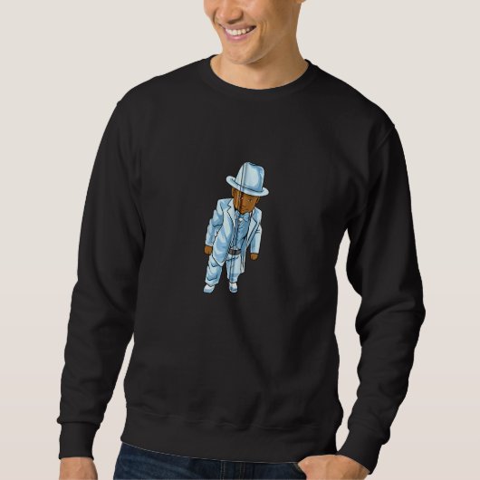 Sweatshirt Bébé Dans Un Costume Bleu Funny Dank Meme Zip (Devant)