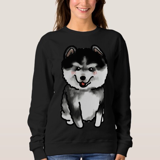 Sweatshirt Bébé mignon Husky (Devant)