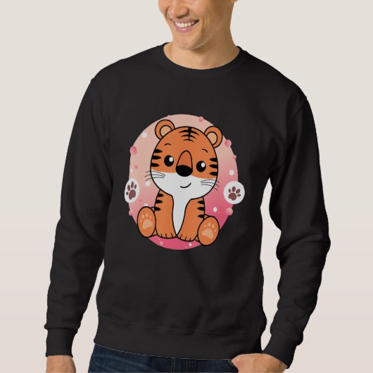 Sweatshirt Bébé mignon tigre (Devant)