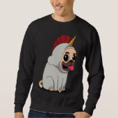 Sweatshirt Bébé mignon Unicorn Carlin chien classique T-shirt (Devant)