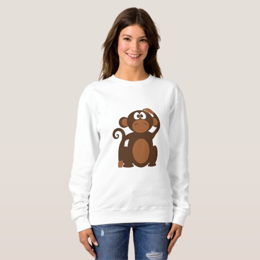 Sweatshirt Bébé singe (Devant entier)