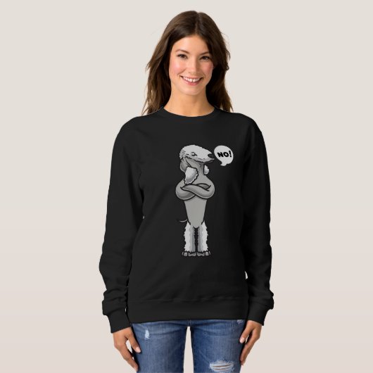 Sweatshirt Bedlington terrier Dog têtu (Devant entier)