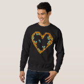 Sweatshirt Bee Heart Beekeeper Environnement Conservation Mie (Devant entier)
