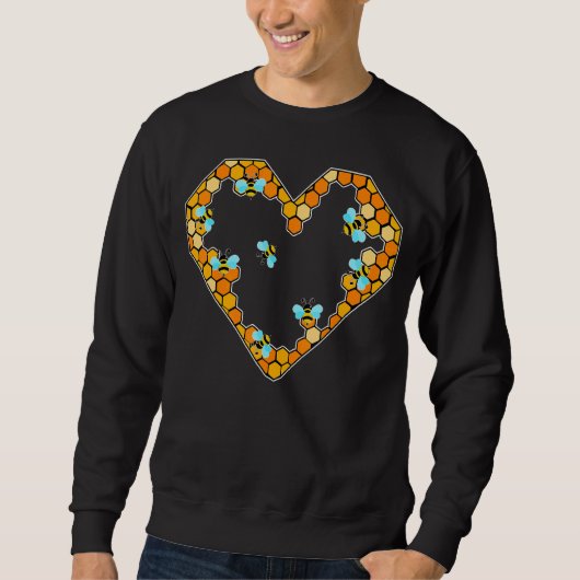 Sweatshirt Bee Heart Beekeeper Environnement Conservation Mie (Devant)
