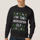 Sweatshirt Beekeeper Elf Vilain Noël apiculture (Devant)