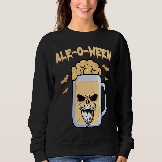 Sweatshirt Beer  Ale O Ween  Halloween  Trick Or Treat  Costu (Devant)