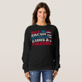 Sweatshirt Beer Bacon Rottweiler Guns & amp Liberté De Juille (Devant entier)