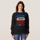 Sweatshirt Beer Bacon Rottweiler Guns Freedom 4th (Devant entier)