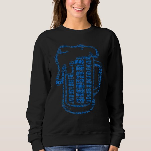 Sweatshirt Beer Dad Beer Mug Word Cloud (Devant)