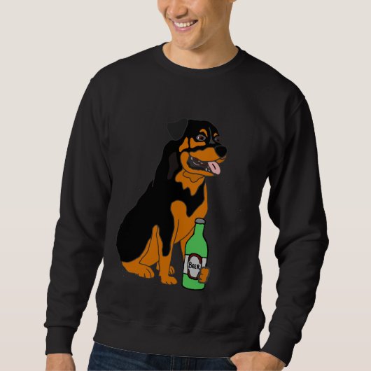 Sweatshirt Beer de chien Rottweiler (Devant)