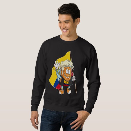 Sweatshirt Beer fan of Ecuador (Devant entier)