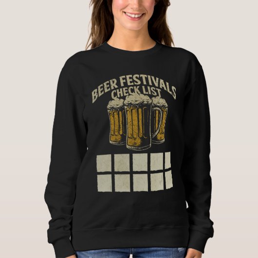 Sweatshirt Beer Festival Pub  Enthusiast Drinking Party Check (Devant)