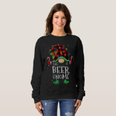Sweatshirt Beer Gnome Buffalo Plaid Matching Family Christmas (Devant entier)