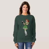 Sweatshirt Beer Loving Irish Pin Up (Devant entier)