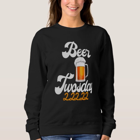 Sweatshirt Beertwosday Love Funny Women Valentine's Day Drink (Devant)