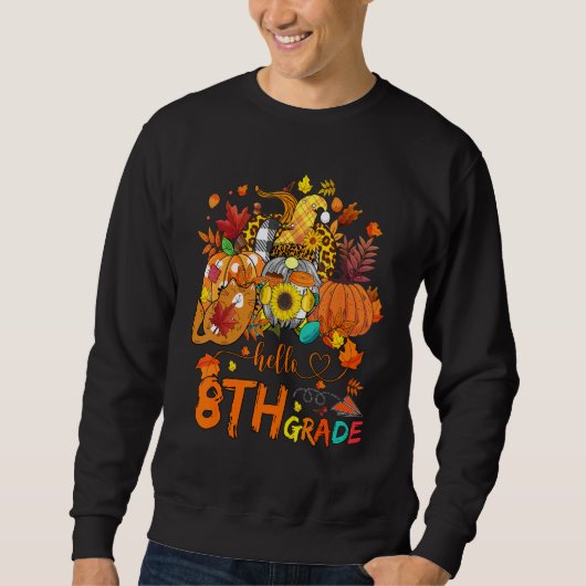 Sweatshirt Beginning Of Autumn Fall Teacher Sunflower Hello 8 (Devant)