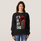 Sweatshirt Belarusian And Albanian Mix DNA Flag Heritage (Devant entier)