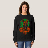 Sweatshirt Belgian Malinois Dog Halloween Pumpkin (Devant entier)
