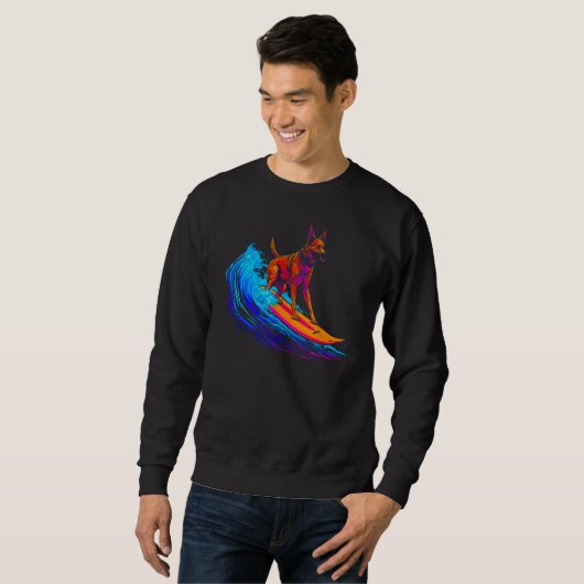Sweatshirt Belgian Malinois Dog Surf (Devant entier)