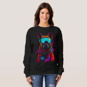 Sweatshirt Belgian Malinois Dog Winter Snowboard (Devant entier)