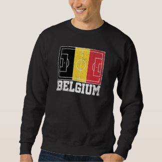 Sweatshirt Belgique Champ de football Pays Drapeau Belge Prid
